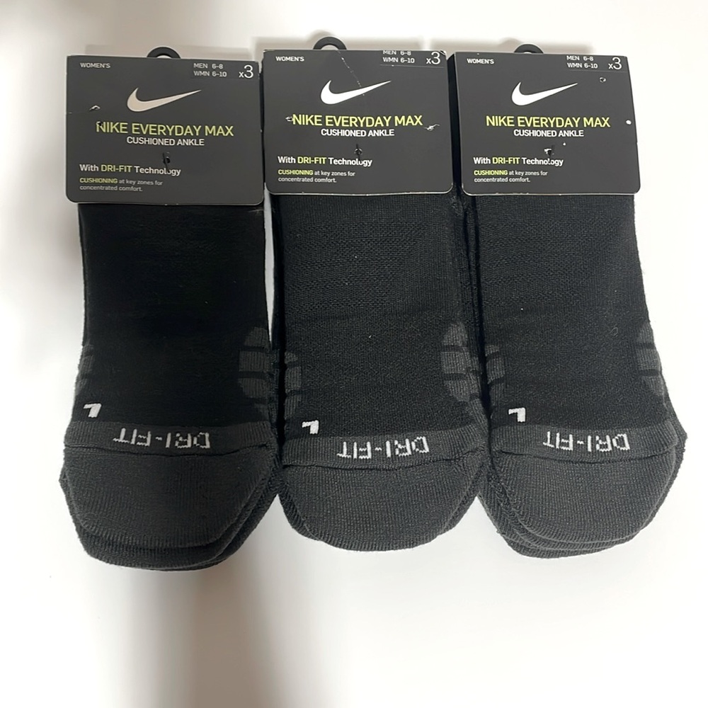 Nike Every Day Mx Cushioned Ankle 3 socks bundle